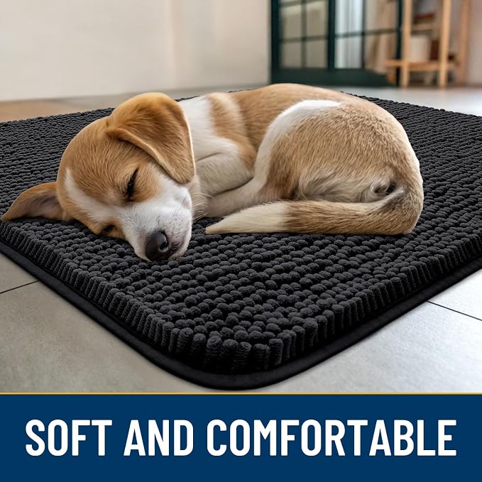 Smiry Dog Door Mat for Muddy Paws 70x24, Absorbent Dirt Trapper, Non-Slip - Image 2