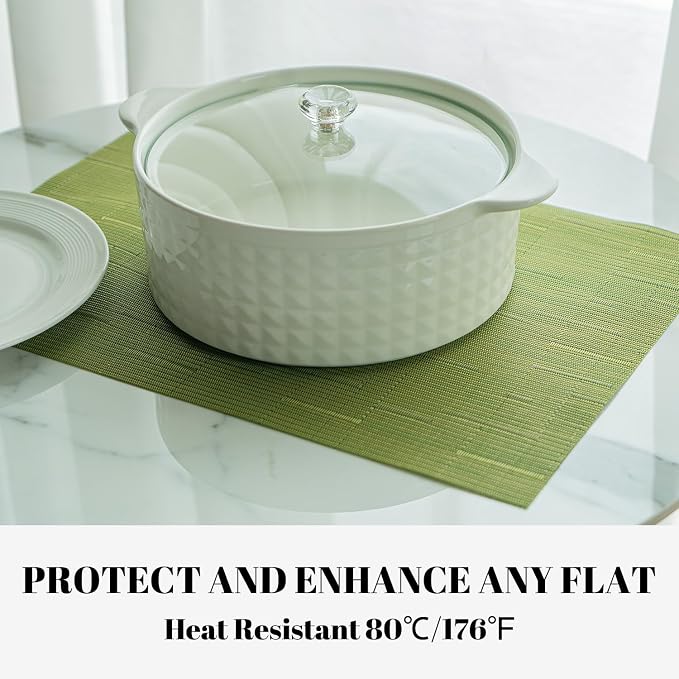 Placemats Set of 8 Vinyl/Plastic Woven Place Mats - Image 5