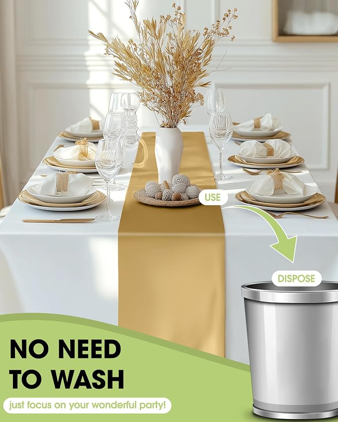Pureegg Gold Plastic Table Runners - Image 4