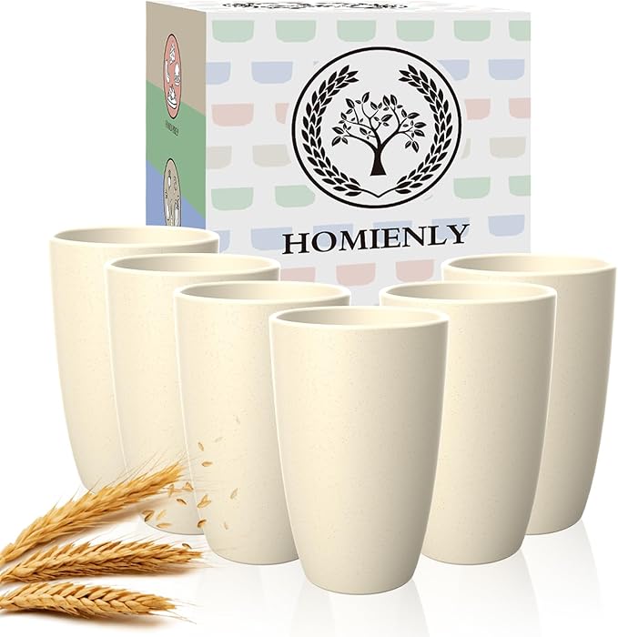 Homienly Wheat Straw Cups by HOMIENLY