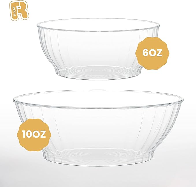 R-Kay 6 Oz Clear Plastic Small Bowls - Image 5