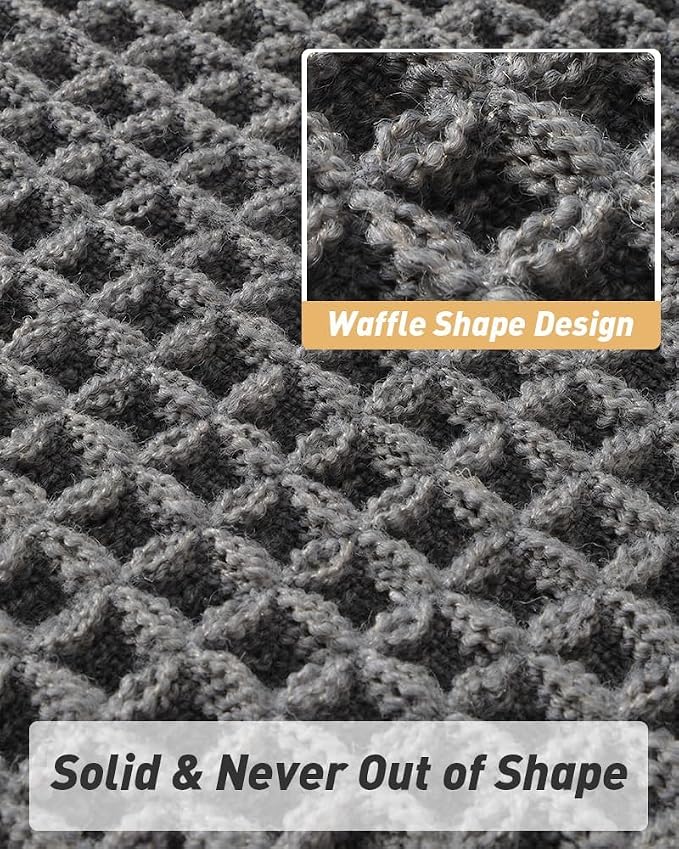 AMOAMI Upgraded Waffle Bath Mat, Super Absorbent Non Slip Bath Mats - Image 5