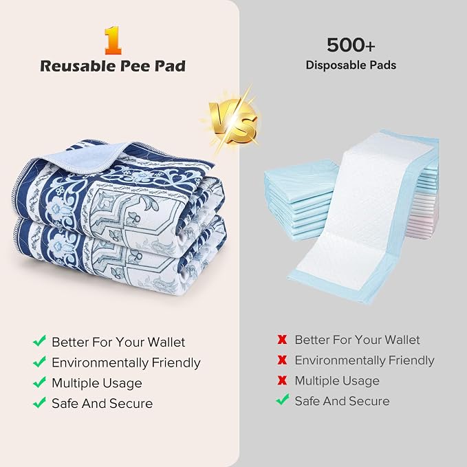 INVENHO 2PACK Washable Pee Pads - Image 8