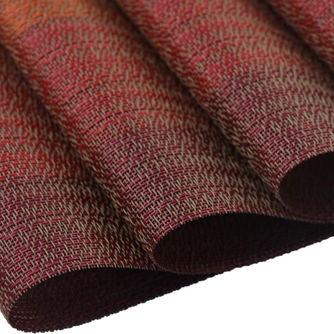 PIGCHCY Placemat, Washable Woven Non-Slip Insulation Durable Placemat Vinyl - Image 5