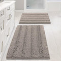 Non Slip Thick Shaggy Chenille Bathroom Rug Mat Set Extra Soft and Absorbent by HVERSAILTEX