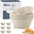 Wheat Straw Bowl Sets, Microwave and Dishwasher Safe Bowls, Soup Bowl Sets by WROVA