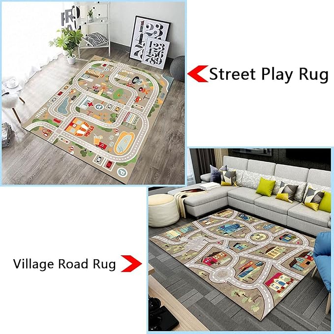 Kid Rug Carpet Playmat for Toy Cars and Train，Play Area Rug - Image 5
