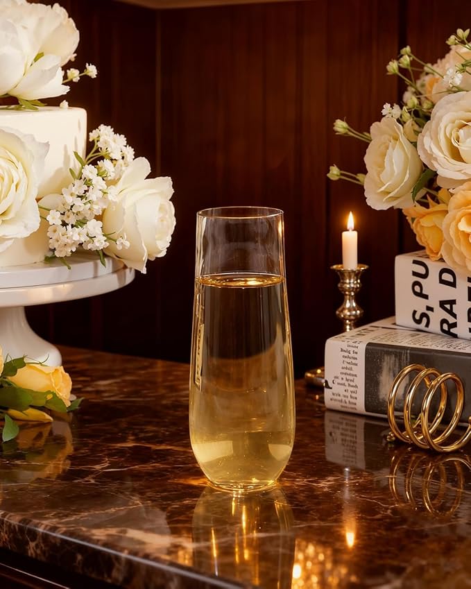 Ciaell 24 Pack Plastic Champagne Flutes - Image 4