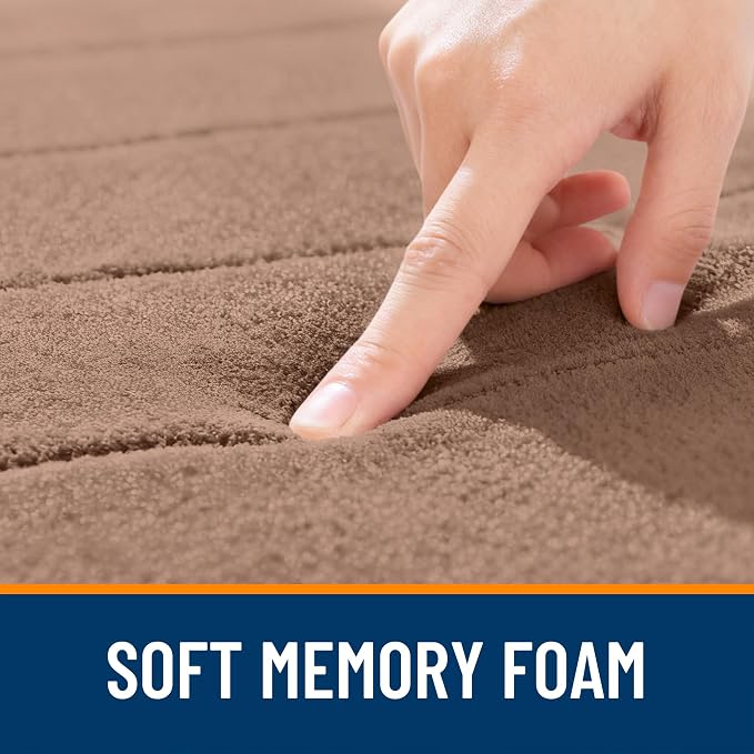 OLANLY Memory Foam Bath Mat 70x46, Super Soft Absorbent Bathroom Rugs, Quick Dry - Image 5