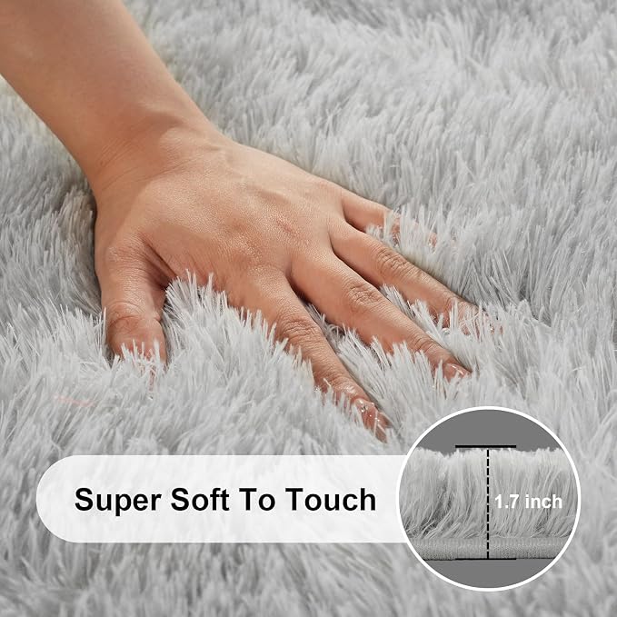 6x9 Area Rugs for Living Room, Large Fluffy Rugs for Bedroom, Fuzzy Shag Soft - Image 2