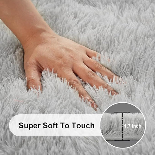 3x5 Rugs for Bedroom, Fluffy Area Rugs for Living Room, Small Fuzzy Shag Soft - Image 2