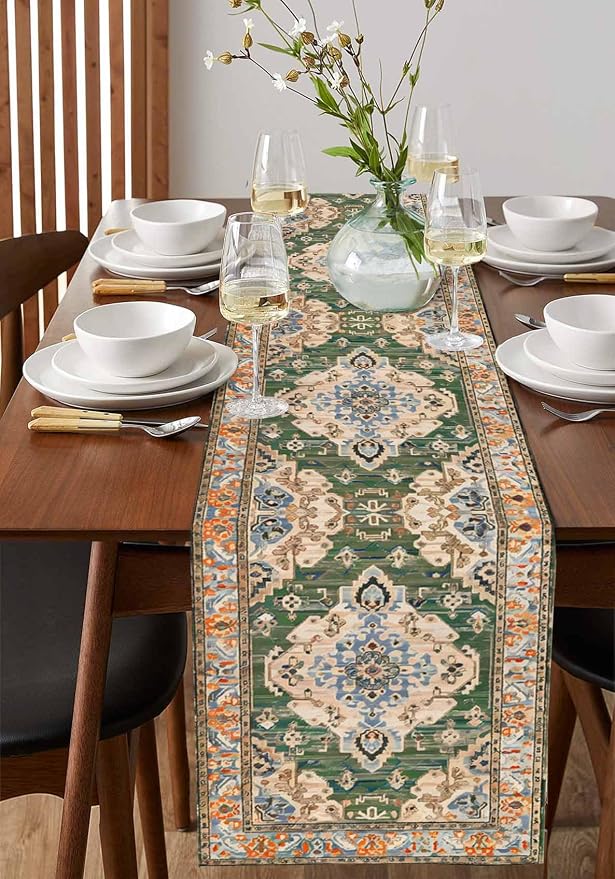 Boho Table Runners 72 Inches Long, Vintage Western Kitchen Dining Tables - Image 2