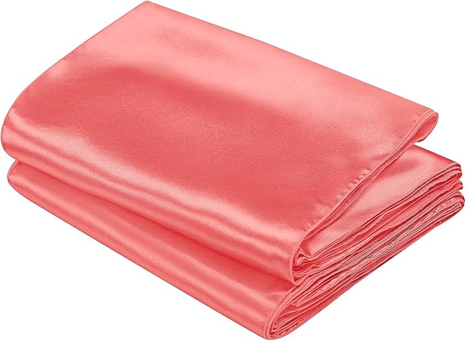 SiinvdaBZX 12 Pcs Coral Satin Table Runner 12 x 108 inches Long | Bright Smooth - Image 7