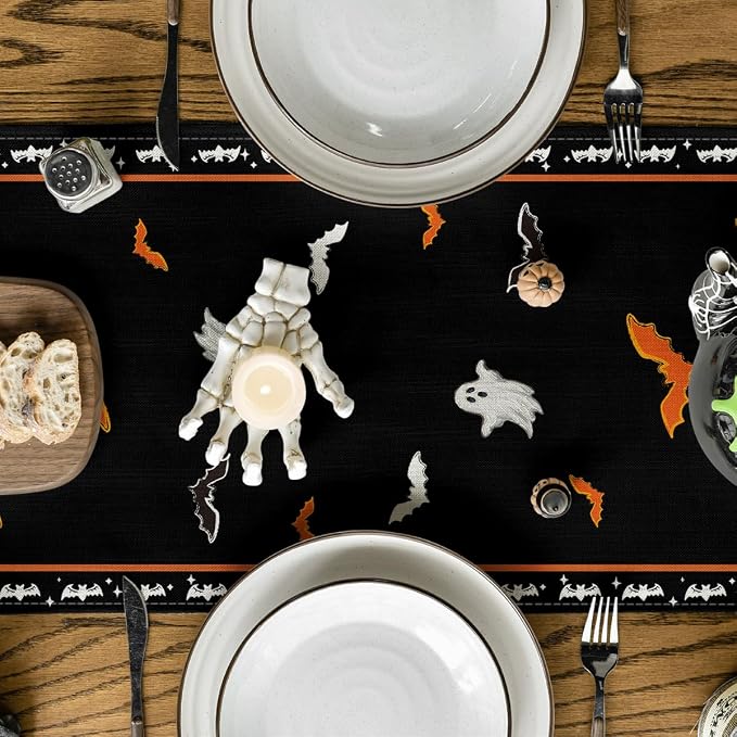 Artoid Mode 210 GSM Halloween Table Runner 13x36 Inch Home Party Decor | Wizard - Image 3