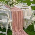 6 Pack Dusty Pink 10FT Cheesecloth Table Runners –120 Inch Blush Gauze Boho by HQ-SITE