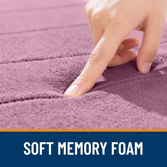 OLANLY Memory Foam Bath Mat 70x46, Super Soft Absorbent Bathroom Rugs, Quick Dry - Image 5