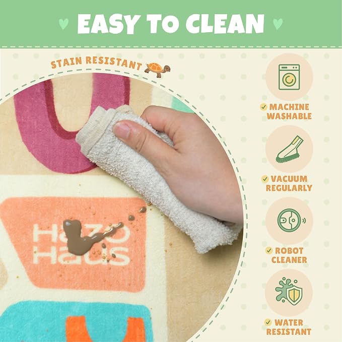 4x6 Preschool Kids Alphabet Rug – Washable ABC Learning Carpet - Image 4
