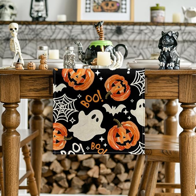 Artoid Mode 210 GSM Halloween Table Runner 13x120 Inch Home Party Decor | - Image 2