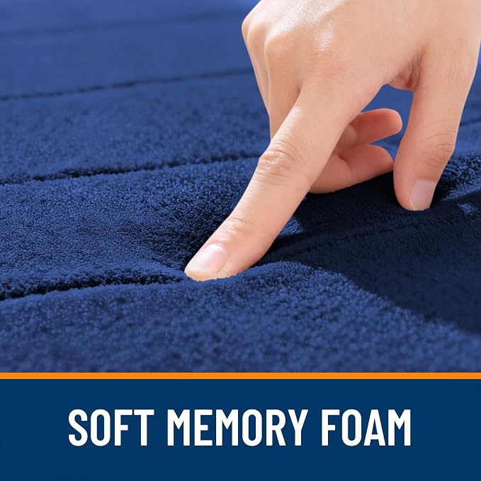 OLANLY Memory Foam Bath Mat 30x20, Super Soft Absorbent Bathroom Rugs, Quick Dry - Image 5