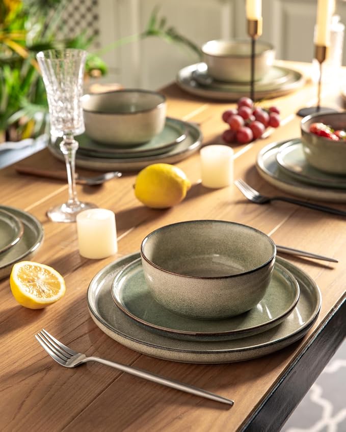 AmorArc Cereal Bowls Set of 6 for Kitchen, 26oz Stoneware Soup Bowls Set for - Image 4