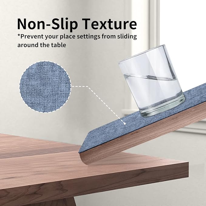 Maxpearl Faux Leather Placemats Set of 4, Suitable - Image 5