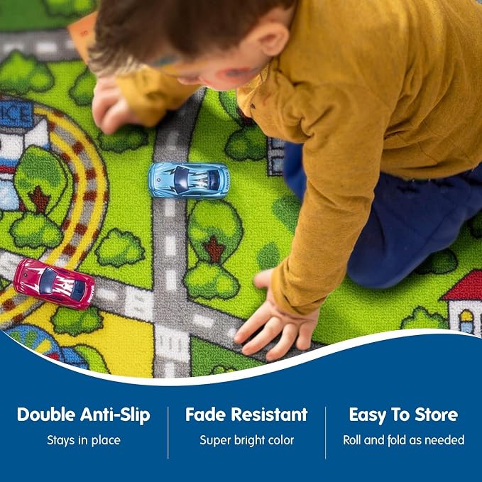 Booooom Jackson Kids' Train & City Rug - Image 3