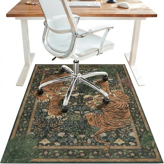 48"x60" Office Chair Mat for Hardwood Tile Floor, Under Desk Carpet Protector by BESBLEE