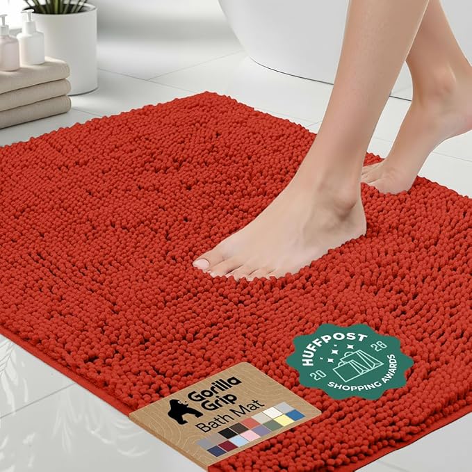 GORILLA GRIP Bath Rug Mat 30x20, Thick Soft Absorbent Chenille, Quick Dry by Unknown