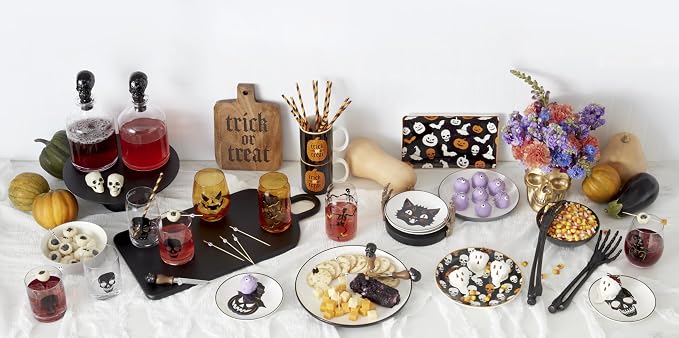 Oneida Serving Utensil Set, Skull Mirror Cheese Knives Flatware Set, Carved - Image 3