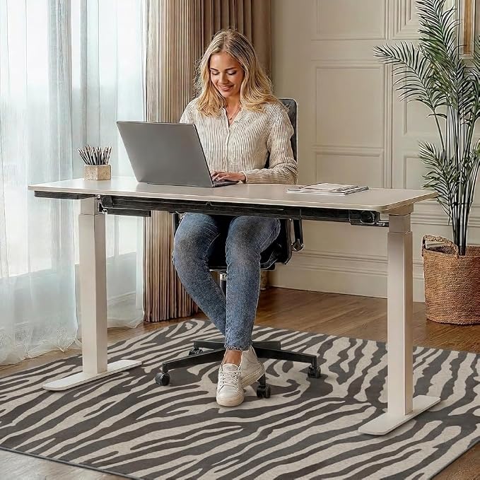 48"x60" Office Chair Mat for Hardwood Tile Floor, Under Desk Carpet Protector - Image 2