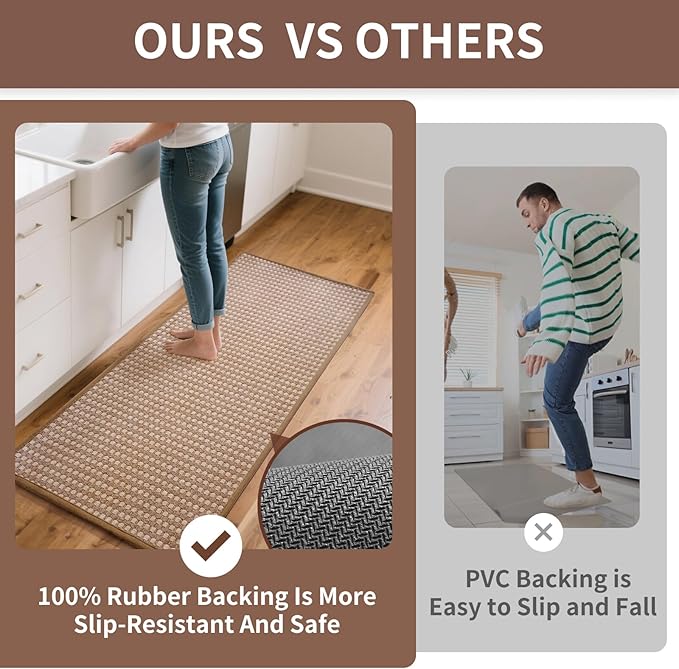 YDKGL Kitchen Runner Rugs Non Slip Washable, Super Absorbent Soft Chenille - Image 6