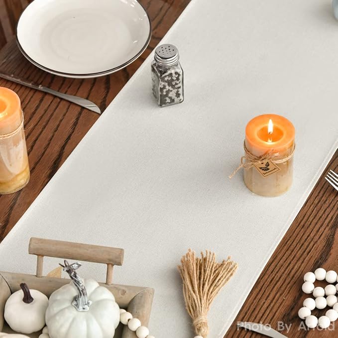 Artoid Mode 210 GSM Fall Table Runner 13x60 Inch Home Party Decor | Aqua Hello - Image 7