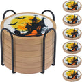 Halloween Coasters Set of 6, Unique Coaster, Minacun Absorbent Coasters by Unknown