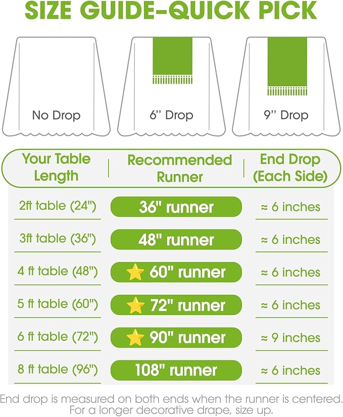 Pureegg Boho Table Runner 12 x 48 Inch, Woven Tassel Design | Dining Table - Image 3