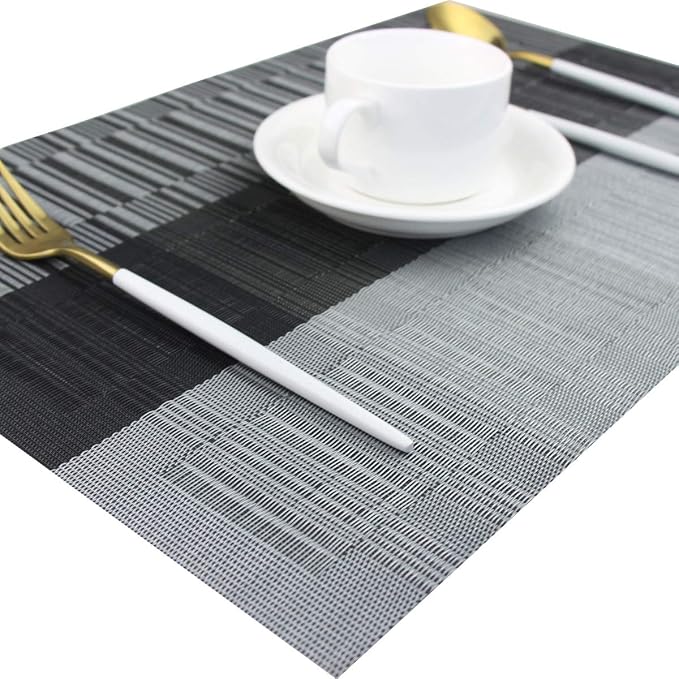 PIGCHCY Vinyl Placemats Set of 12 Washable Durable Kitchen Place Mats Easy to - Image 4