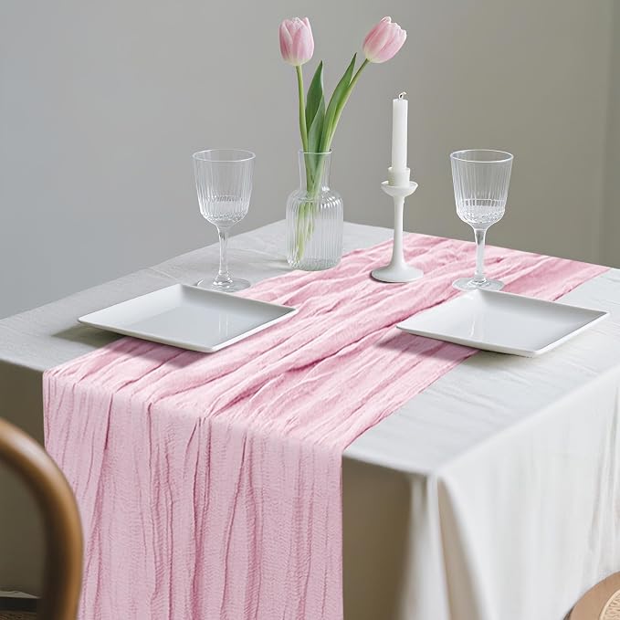 12 Pack Cheesecloth Table Runner 10Ft Christmas Gauze Boho Table Runners - Image 5