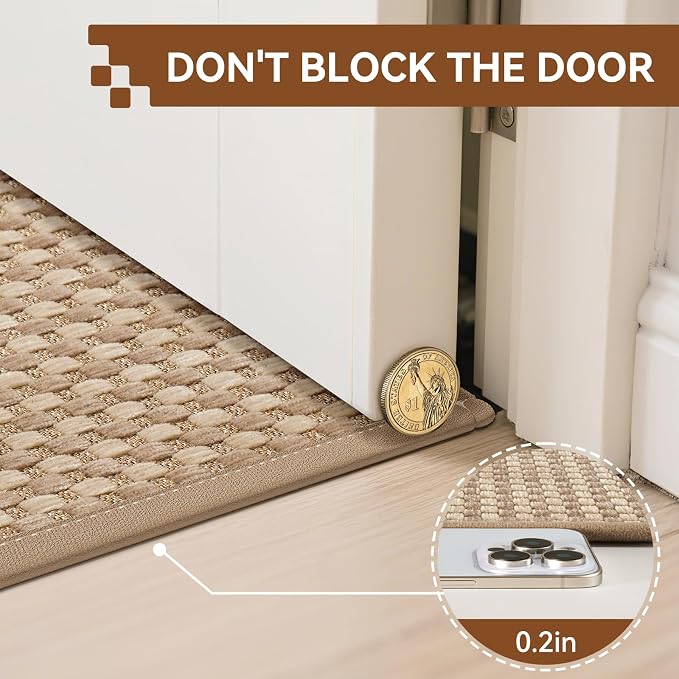 Front Door Mat, Absorbent Dirt Resist Washable Non Slip Low-Profile Indoor Mats - Image 5