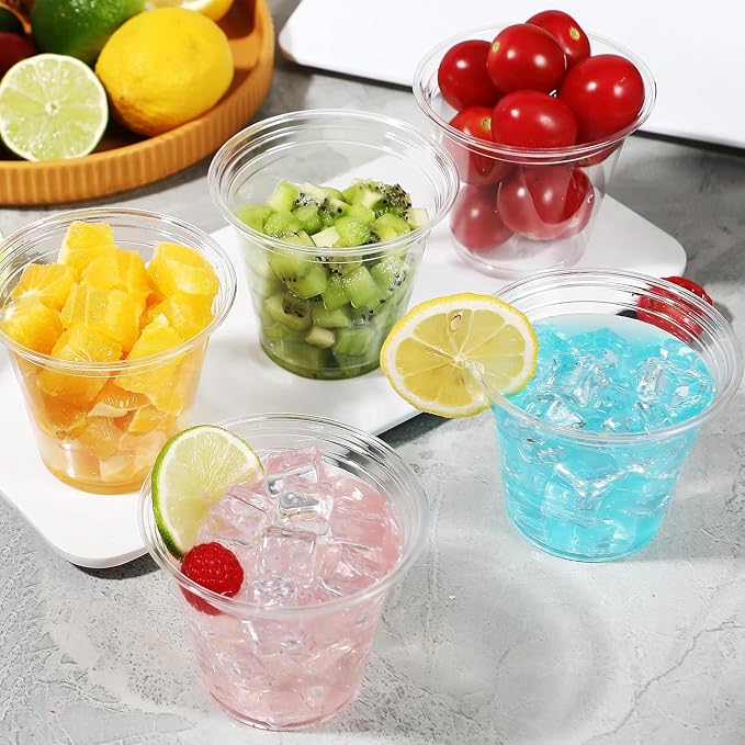 BYSNOW 250 Pack 9 oz Clear Plastic Cups Disposable Plastic Wine Cups | - Image 6