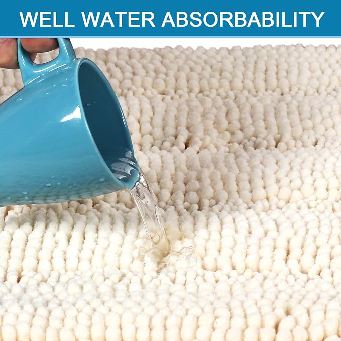 H.VERSAILTEX Bathroom Rugs Bath Mat Runner Rug Non Slip Kitchen Rug Extra Long - Image 5