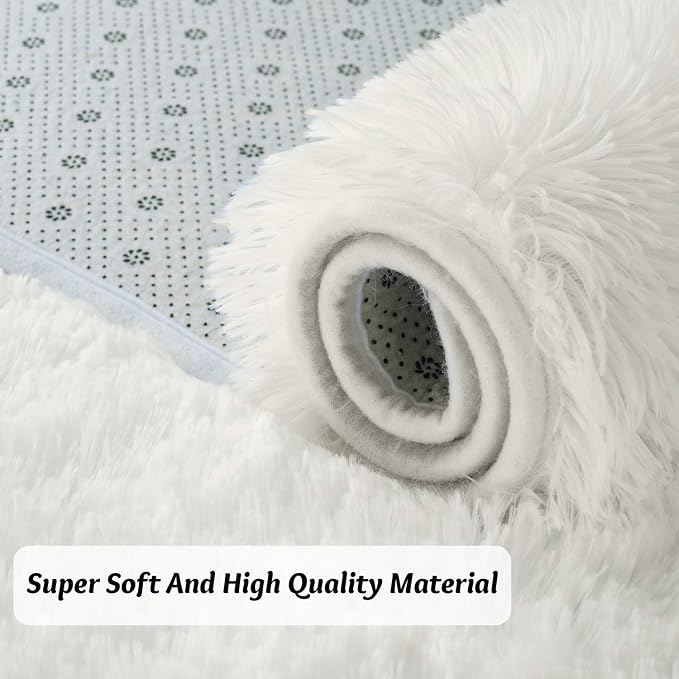 Andecor Soft Fluffy Bedroom Rugs, 8 x 10 Feet Indoor Shaggy Plush Area Rug - Image 8