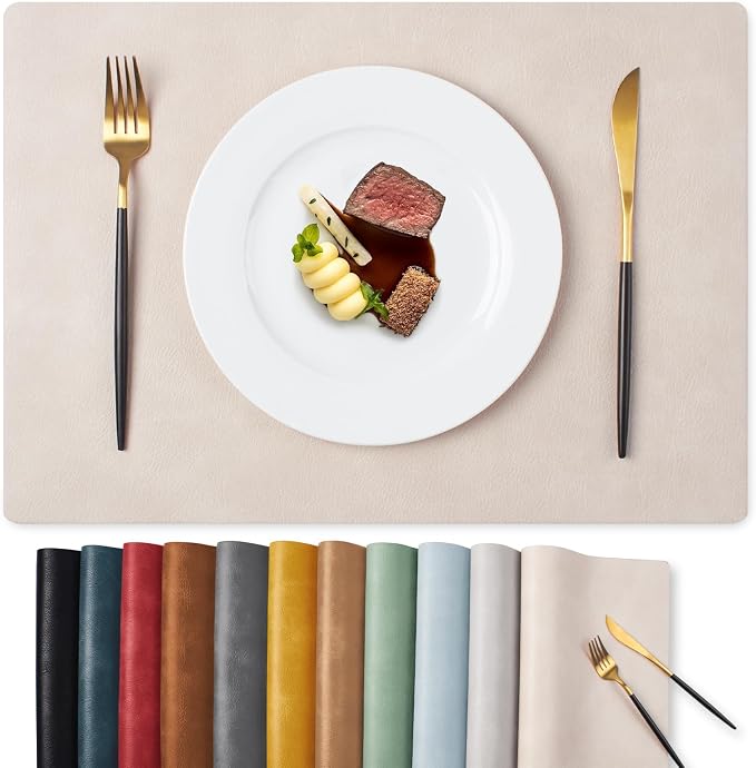 MOSAYT Vinyl Placemats Set of 12-12 X 17 Inch by MOSAYT