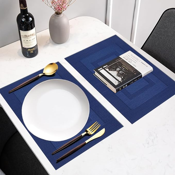 PIGCHCY Placemats Set of 12 Washable Durable Place Mats Vinyl Heat Resistant - Image 4