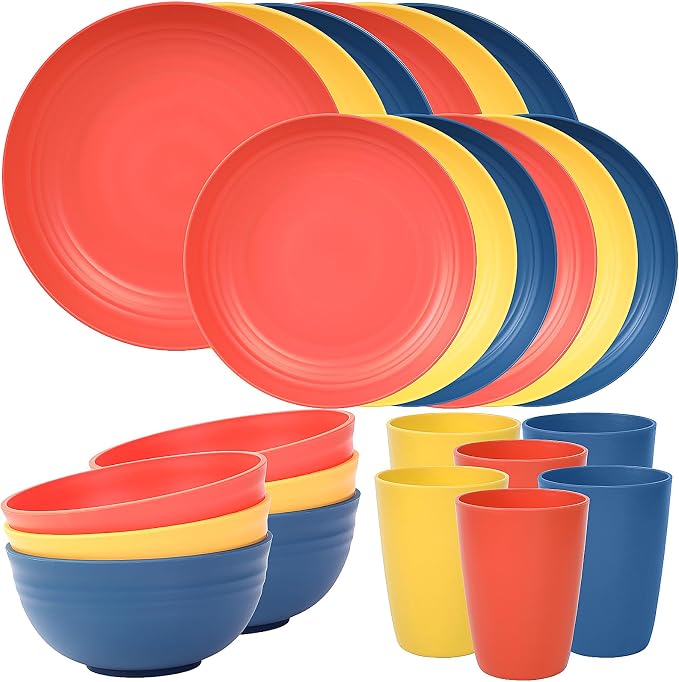 Quatish 24 Piece Plates and Bowls Sets by Quatish