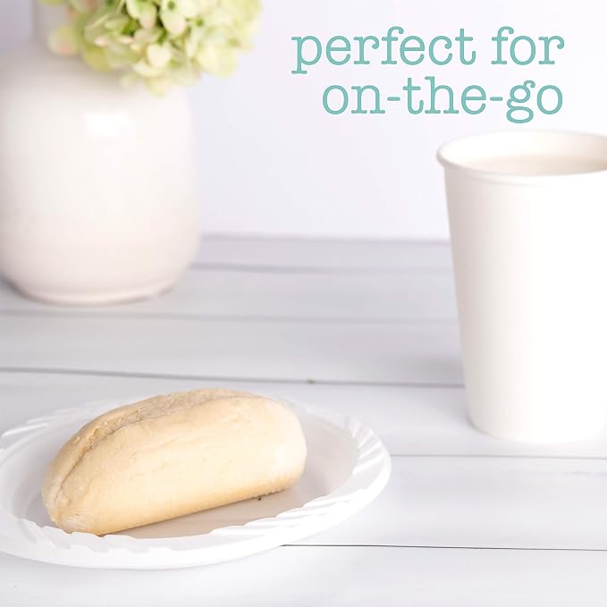 400 Count Disposable 6 Inch White Plastic Dessert Plates - Image 4