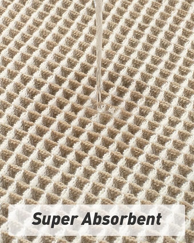 AMOAMI Upgraded Waffle Bath Mat, Super Absorbent Non Slip Bath Mats - Image 3