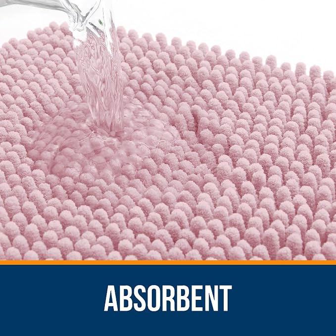 OLANLY Toilet Rugs U-Shaped 24x20, Extra Soft Absorbent Chenille Contour - Image 4