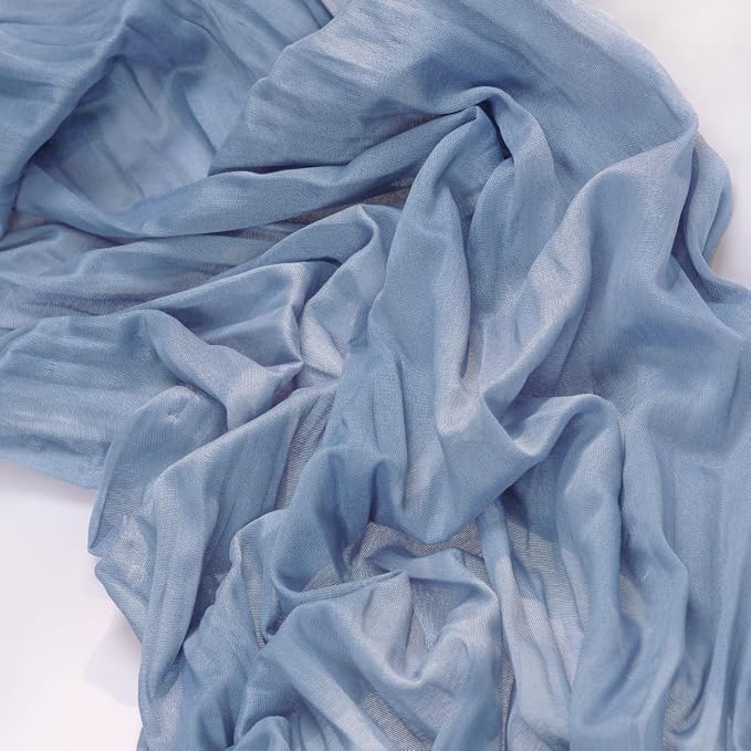 12 Pack Dusty Blue Cheesecloth Table Runner 10ft Boho Gauze Runner | - Image 4