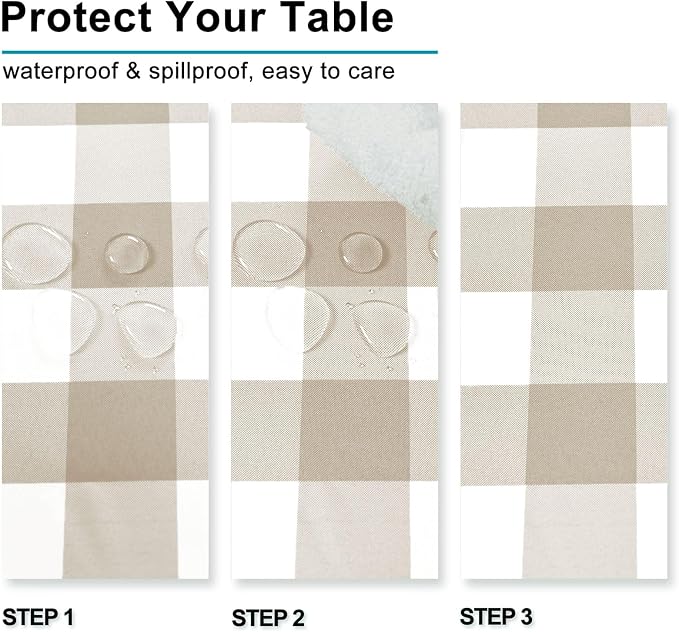 Checkered Tablecloth Rectangle 60 x 120 Inch - Image 2