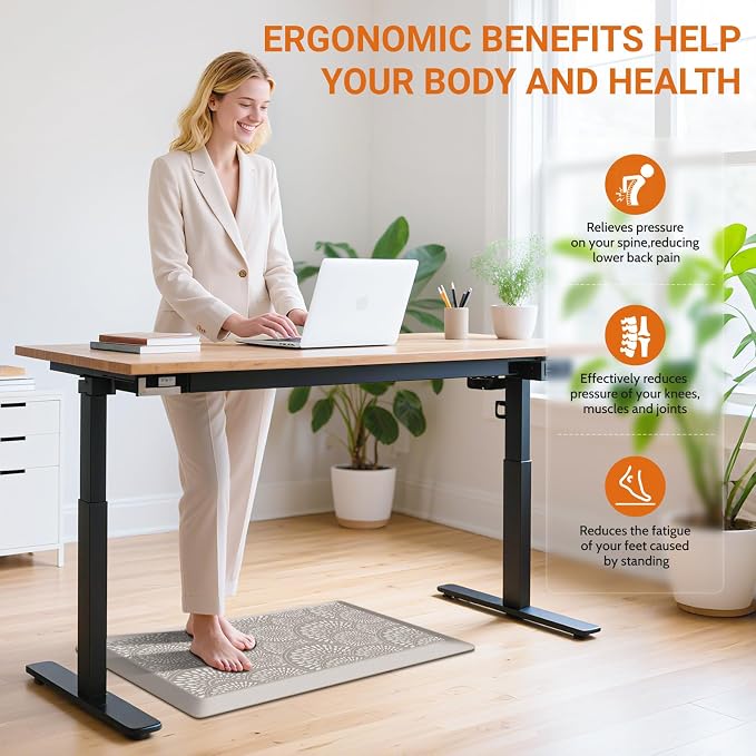 Mattitude 4/5 Inch Kitchen Mat, 17.3x28in Heavy Duty Ergonomic Comfort Foam - Image 7