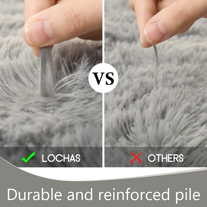 LOCHAS Ultra Soft Indoor Modern Area Rugs Fluffy Living Room Carpets - Image 6